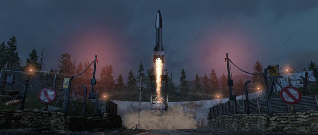 Start einer V2 Rakete
